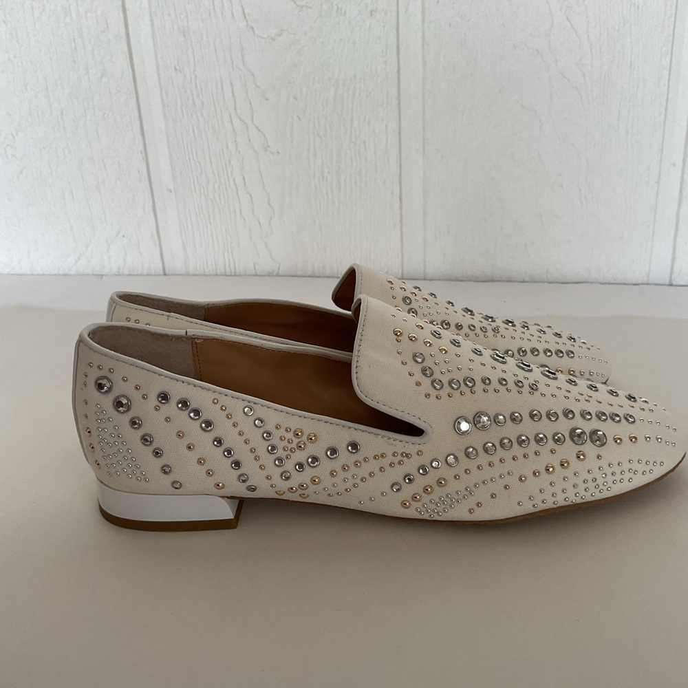 Donald J. PLINER New Leather Studded Loafers size 8 - Picture 7 of 16